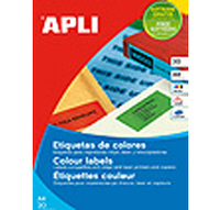 APLI 11838 etiqueta autoadhesiva Amarillo 100 pieza(s)