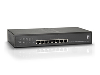 LevelOne GEP-0812W90 hálózati kapcsoló Gigabit Ethernet (10/100/1000) Ethernet-áramellátás (PoE) támogatása Szürke