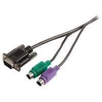 Nedis VLCP59850B20 VGA kabel 2 m VGA (D-Sub) 2x PS2 Zwart
