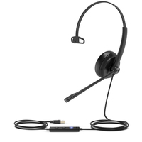 Yealink UH34 Mono Teams Zestaw słuchawkowy Przewodowa Opaska na głowę Biuro/centrum telefoniczne USB Typu-A Czarny
