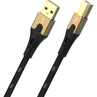 OEHLBACH USB Primus B USB-kabel 10 m USB 2.0 USB A USB B Zwart, Goud