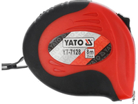 Yato YT-7128 taśma miernicza 8 m Kopolimer akrylonitrylo-butadieno-styrenowy (ABS), Guma Czarny, Czerwony