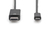 Digitus AK-300330-020-S video átalakító kábel 2 M USB C-típus DisplayPort Fekete
