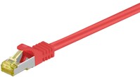 Goobay RJ45 Patchkabel CAT 6A S/FTP (PiMF), 500 MHz mit CAT 7 Rohkabel, Rot