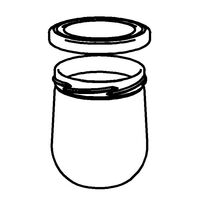 SPARE Nachschubbehälter Konfitürenbar Tray Glasbecher 0,4 Liter mit
