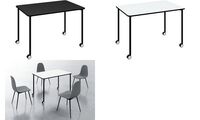 PAPERFLOW Table mobile FLEX OFFICE, rectangulaire, noir (74600892)