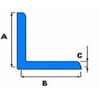 L-Schaumprofil Kantenschutz Stosspolster, 75 x 75, 210 lfm/ 105 Stangen a 2m, Farbe Blau