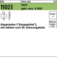 DIN 11023 Klappstecker 17 x 60 gal Zn 8 DiSP (Dickschichtpass.) gal ZnDi VE=S