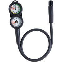 Scuba Diving Console With 300 Bar Pressure Gauge And Depth Gauge - One Size