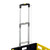 Relaxdays Einkaufstrolley klappbar, bis 35 kg, 50 l Kiste, mit Teleskopgriff, 2 Rollen, Transport Trolley, gelb/schwarz