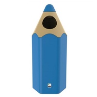 Envirobuddie Pencil Litter Bin - 70 Litre - Galvanised Steel Liner - Ultramarine Blue
