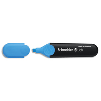 SCHNEIDER Surligneur Job bleu pointe biseautée Tracé de 1 à 5mm. Couleur d'encre bleue