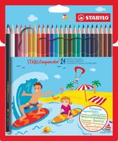 Stabilo Aquacolor Water Colour Colouring Pencil Assorted Colours (Pack 24)