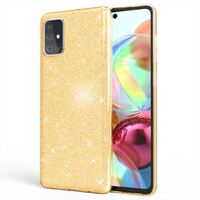 NALIA Glitter Cover compatible with Samsung Galaxy A51 Case, Sparkly Bling Mobile Phone Protector Shockproof Back, Shock-Absorbent Shiny Protective Smartphone Diamond Bumper Cov...