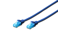 CAT 5e U-UTP patch cable. PVC. AWG 26/7. Length 1m. color blue