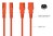 kabelmeister® Netzkabel Schutzkontakt-Stecker Typ E+F (90° gew.) an Kaltgeräte-Buchse C13, orange, 1