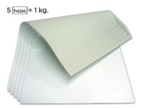 Cartoncillo Blanco Una Cara 350 Gr - Paquete de 1 Kilo 5 Hojas 64x88 cm