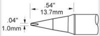 Lötspitze, Meißelform, (B) 1 mm, 330 °C, STV-CH10AR