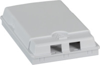 FTTH Anschluss-Box, 2 x SC Simplex/LC Duplex/E2000, (B x H x T) 84 x 24 x 130 mm