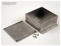 Hammond Electronics alumínium öntvény dobozok peremmel, 1590KKFBK 125 x 125 x 56 mm, fekete