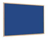 Magiboards Slim Frame Blue Felt Noticeboard Wood Frame 1500x1200mm