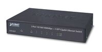 5-Port 10/100/1000T +1-Port 1000X SFP Gigabit Ethernet Switch , Metal (External Power) Netzwerk-Switches