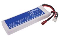 Battery 27.75Wh Li-Pol 11.1V 2500mAh White for Cars 27.75Wh Li-Pol 11.1V 2500mAh White for RC Cars CS-LT973RT Haushaltsbatterien
