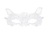 masque loup luxe dentelle avec oreilles de chat blanc