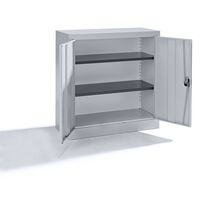 Steel cupboard with hinged doors