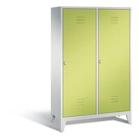 CLASSIC cloakroom locker with feet, door for 2 compartments