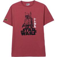 CAMISETA CORTA SINGLE JERSEY BOBA FETT DARK RED