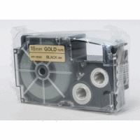 Schriftbandkassette XR-18 GD 18mm schwarz auf gold
