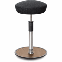 Sitz- Stehhocker Free Tall Hutsitz kvadrat Divina Mel. Anthrazit chr. /Natur