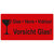 Versandaufkleber - Vorsicht Glas - 100 x 50 mm, 1.000 Warnetiketten, Papier, Verpackungsetiketten rot