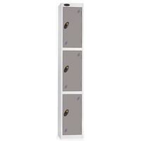 Probe coloured door lockers - three door - 1778 x 305 x 305mm