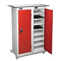 Probe lockable laptop and tablet storage trolley