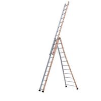 Industrial combination ladders - 3 x 12 rungs flared base