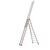 Industrial combination ladders - 3 x 12 rungs flared base