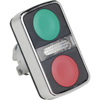 Frontelement für beleuchteten Doppeldrucktaster ZB4, tastend, rot/grün, Ø 22 mm