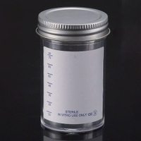 LLG-Probenbehälter PS mit Metallkappe steril | Nennvolumen: 100 ml