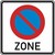 Verkehrszeichen VZ 290.1 Beginn eines eingeschränkten, Haltverbots für eine Zone 600 x 600, Alform, RA 3