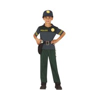 Disfraz de Policía Verde para niños 5-6A