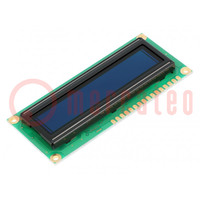 Display: OLED; alfanumerico; 16x2; Dim: 80x36x10mm; giallo; PIN: 16