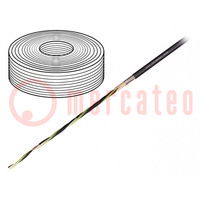Cable: de motor; chainflex® CF31; 4G2,5mm2; negro; cuerda; Cu; PVC