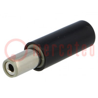 Plug; DC supply; female; 5.5/2.1mm; 5.5mm; 2.1mm; for cable; 9.5mm