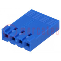 Plug; wire-board; female; PIN: 4; w/o contacts; 2.54mm; for cable