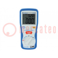 Meter: grounding resistance; LCD; VAC: 1÷750V; VDC: 1÷1000V