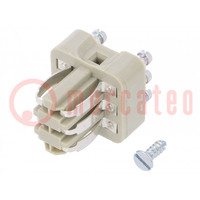 Connector: HDC; male; EPIC STA; PIN: 6; size H-A 3; 10A; 60V; 21x21mm