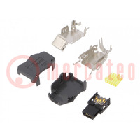 Connector: ix Industrial; plug; IX; female; PIN: 10; A; gold-plated