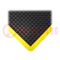 Anti fatigue mat; Width: 0.9m; L: 1.2m; rubber; black; Bubblemat
